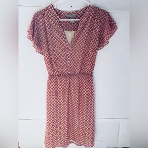 H&M Pink Geometric Midi Dress